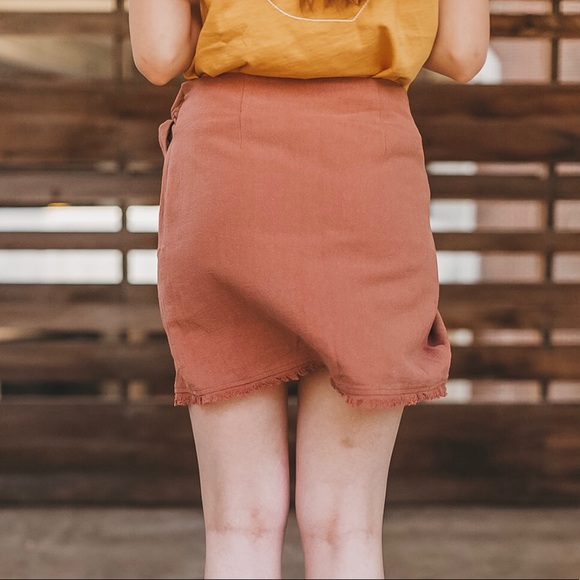 Tie Wrap Skirt - Burlwood - Picture 7 of 7